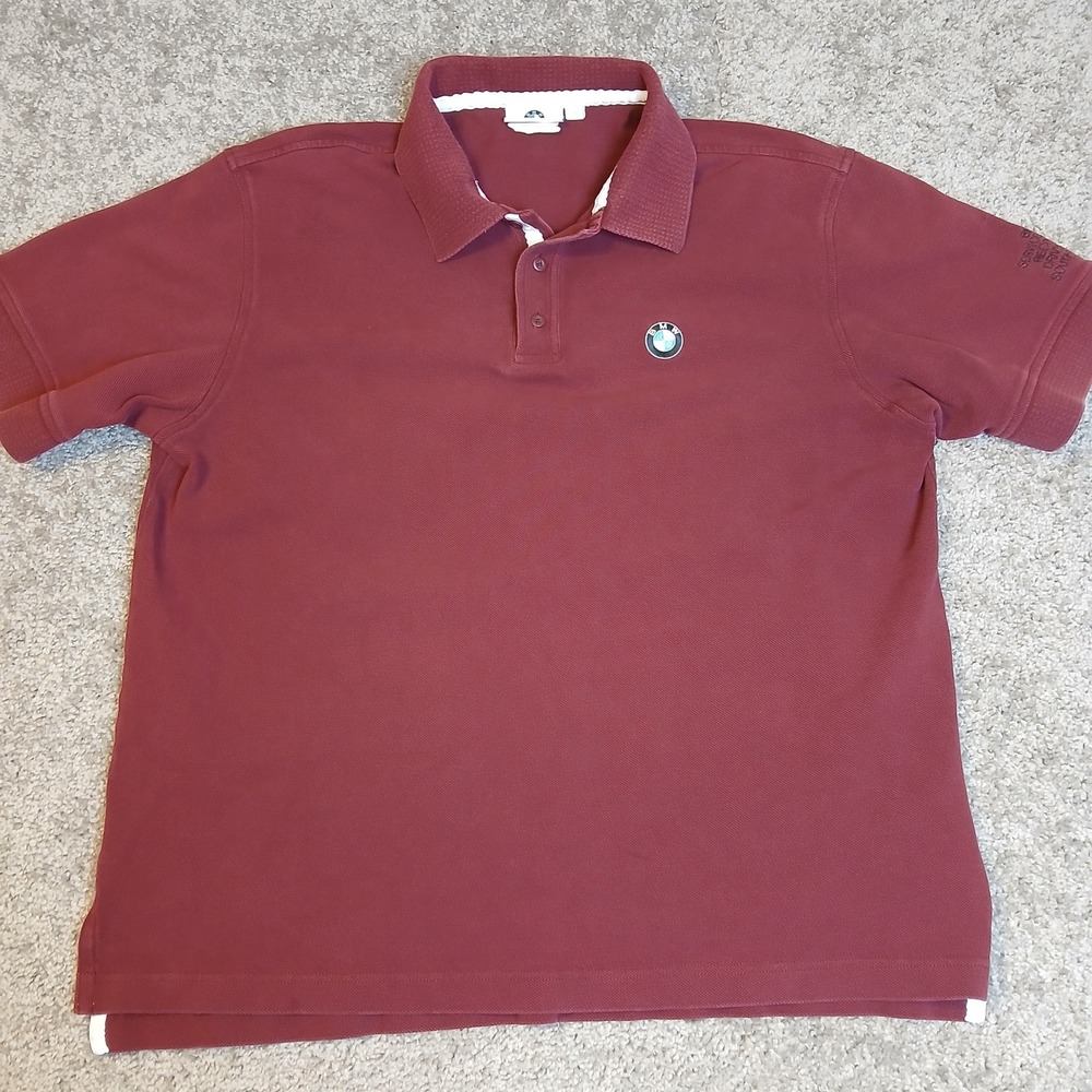 BMW Service Advisor Recognition 2007 Polo Shirt XL Burgundy Cotton 80130408